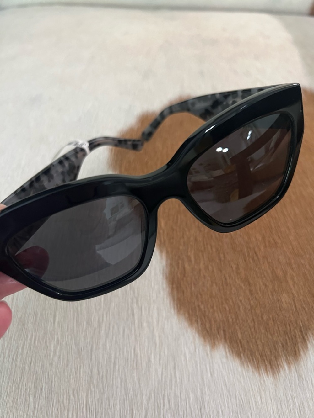Z Supply Incognito  Black Cat-Eye Sunglasses with Tortoiseshell Temples NWT